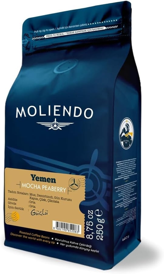 Moliendo Finest Coffee Yemen Mocha Yöresel Kahve (Çekirdek) 250 g