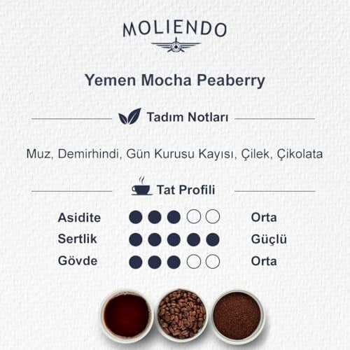 Moliendo Finest Coffee Yemen Mocha Yöresel Kahve (Çekirdek) 250 g