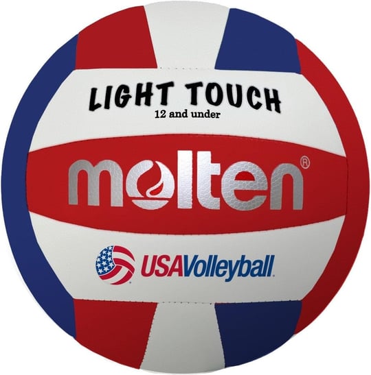Molten MS2403 Leicht-Volleyball, rot/wei/blau
