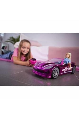 Mondo Motors Sun-Mon-Mmt-R/C F/F Barbie Convertible Rüya Arabası 2.4 Ghz, Işıklı, 42 Cm (Brb) Pembe
