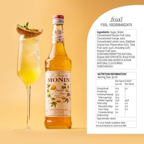 Monin Passion Fruit/Çarkıfelek Şurubu 700 ml