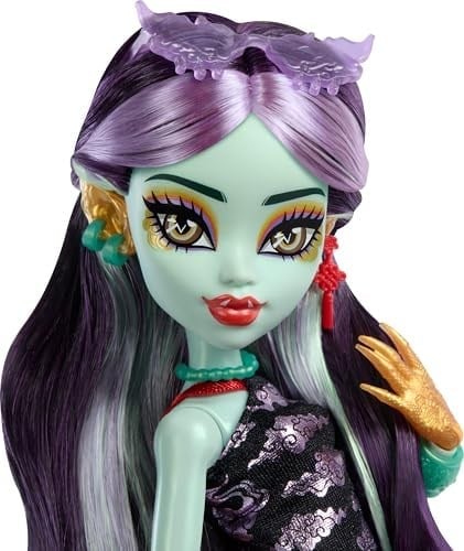 MONSTER HIGH JINAFIRE LONG™ Monster High Jinafire Long bebek, köpekçiği Cloudy Yun Yun ve 7 aksesuar HYV58
