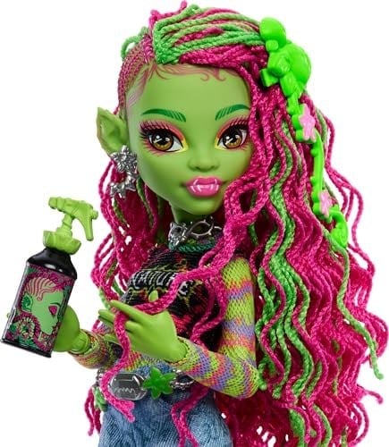 MONSTER HIGH™ VENUS MCFLYTRAP™ Bebek Evcil hayvanı Chewlian ve aksesuarlarıyla Monster High Venus McFlytrap bebek HRP81
