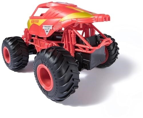 Monster Jam, Marvel Iron Man RC, Iron Man tasarımlı uzaktan kumandalı kamyonet, iç ve dış mekanlar için,1:24 ölçek, 3 yaşından itibaren