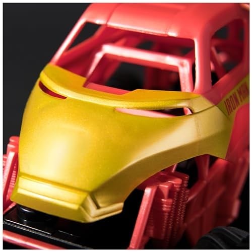 Monster Jam, Marvel Iron Man RC, Iron Man tasarımlı uzaktan kumandalı kamyonet, iç ve dış mekanlar için,1:24 ölçek, 3 yaşından itibaren