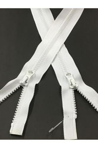 Mont Fermuarı Çift Yön 75 Cm Beyaz Kemik Diş 1123