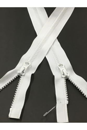 Mont Fermuarı Çift Yön 75 Cm Beyaz Kemik Diş 1123