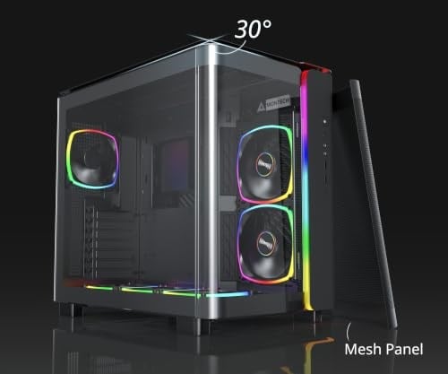 Montech KING 95 PRO Siyah Orta Kule Çift Bölmeli Kasa 6 ARGB Fand ile 10 Port ARGB HUB