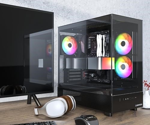 MONTECH XR, ATX Mid-Tower PC Oyun Kasası, 3 x 120mm ARGB PWM Fanlar Önceden Yüklenmiş, Tam Görünüm Çift Temperli Cam Panel,  - Seçenekler: XR Siyah, X3 CAM, X5 Beyaz, XR Ahşap Beyaz, XR ahşap siyah...