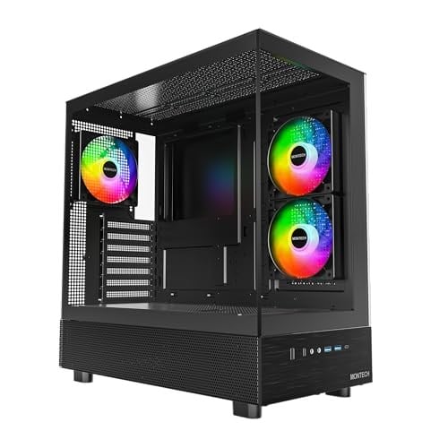 MONTECH XR, ATX Mid-Tower PC Oyun Kasası, 3 x 120mm ARGB PWM Fanlar Önceden Yüklenmiş, Tam Görünüm Çift Temperli Cam Panel,  - Seçenekler: XR Siyah, X3 CAM, X5 Beyaz, XR Ahşap Beyaz, XR ahşap siyah...