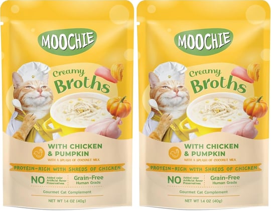 Moochie Çorba Kedi Ödülü Tavuk-Balkabağı, 40 Gr, 1 Adet 2li paket