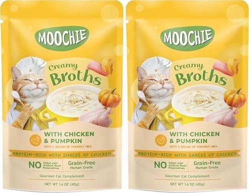 Moochie Çorba Kedi Ödülü Tavuk-Balkabağı, 40 Gr, 1 Adet 2li paket