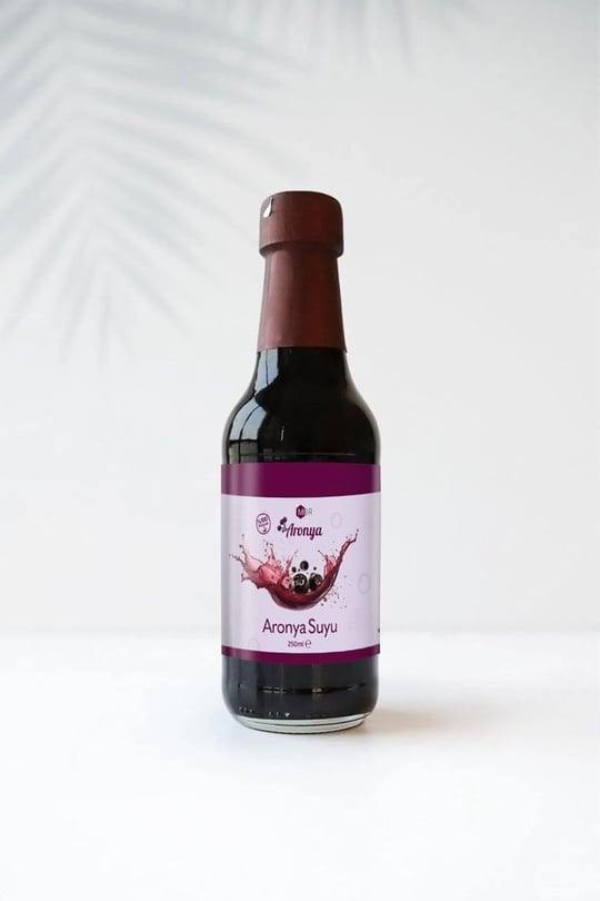 Mor Aronya Aronya Suyu 250 ml%100 Doğal aronya meyvelerinden üretilmiş, Mor Aronya Suyu