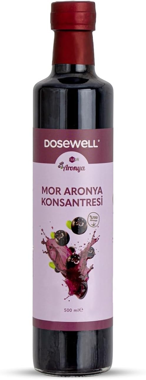 Mor Aronya%100 Doğal Aronya Konsantresi 500 ml - Şeker ve Su İlavesiz Yoğun Meyve Özü