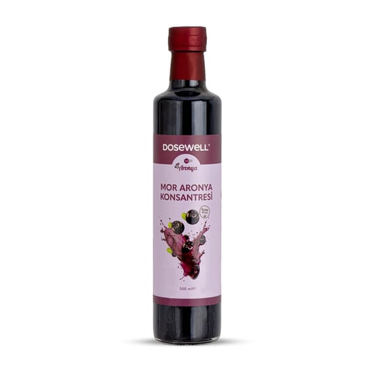 Mor Aronya%100 Doğal Aronya Konsantresi 500 ml - Şeker ve Su İlavesiz Yoğun Meyve Özü
