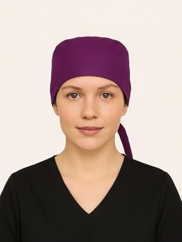 Mor Renk Doktor Hemşire Aşçı Cerrahi Bone Hastane Bone Bandana M160