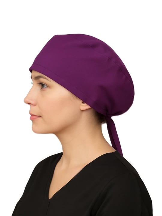 Mor Renk Doktor Hemşire Aşçı Cerrahi Bone Hastane Bone Bandana M160