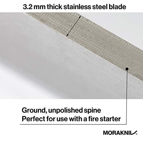 Morakniv Garberg Full Tang Sabit Bıçak Sandvik Paslanmaz Çelik Bıçak 10,9 cm Poli Kılıflı, Siyah