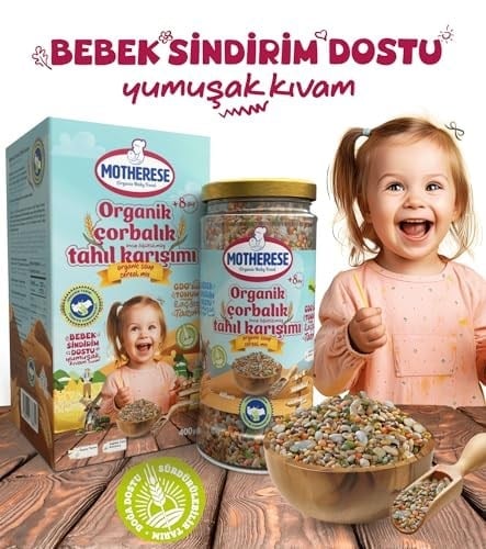 Motherese Organik Çorbalık Tahıl Karışımı 400gr - Motherese Organik Bebek Çorbalık Tahıl Karışımı 400gr