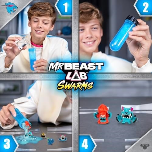 MrBeast Lab Swarms Lab Pack, Su Ekleyerek Deney Yapın, Test Tüpünü Sallayın ve 1 