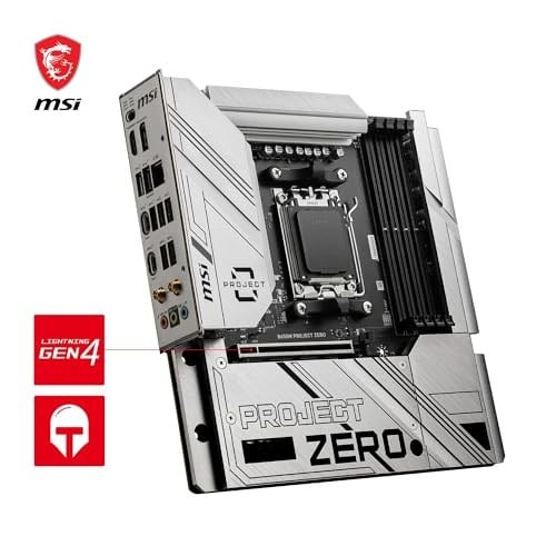 MSI B650M Project Zero AM5 Soket DDR5 7600(OC) MHz mATX Anakart - Seçenekler: B650M PROJECT ZERO, B650M GAMING PLUS WIFI