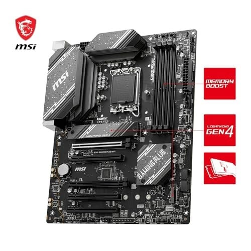 MSI B760 GAMING PLUS WIFI DDR5 Intel B760 Soket 1700 DDR5 6800(OC) MHz mATX Gaming (Oyuncu) Anakart - Seçenekler: DDR5, PRO B760-P WIFI DDR4, B760 Gaming Plus WiFi...
