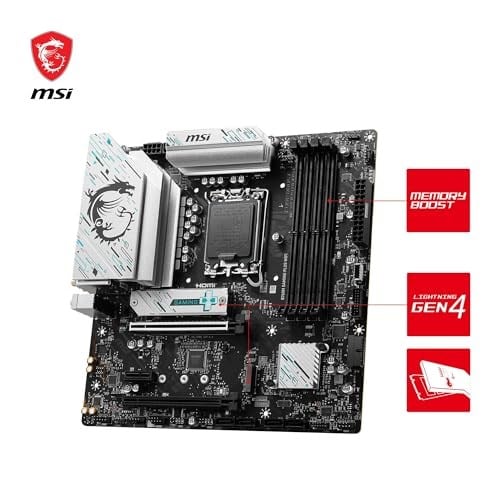 MSI B760M GAMING PLUS WIFI DDR5 Intel B760 Soket 1700 DDR5 6800+(OC) MHz mATX Gaming (Oyuncu) Anakart - Seçenekler: Micro-ATX, ATX, B760M GAMING PLUS WIFI, B760M PROJECT SIFIR...