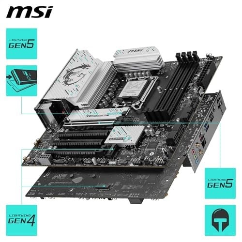 MSI B860M GAMING PLUS WIFI SOKET 1851 DDR5 8600MHZ(OC) 3xM.2 1x TB4 HDMI DISPLAY 5G LAN WIFI 7 mATX