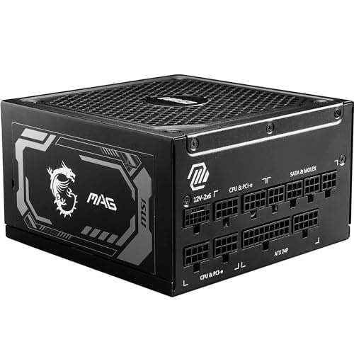MSI MAG A1250GL PCIe5.1 1250W 80Plus Gold Full Modüler ATX Güç Kaynağı Siyah
