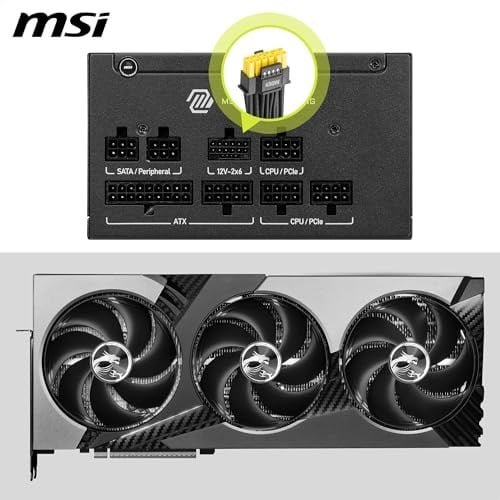 MSI MAG A750GLS PCIE5 ATX V3.1 750W PCIE 5.1 READY 80+ GOLD POWER SUPPLY