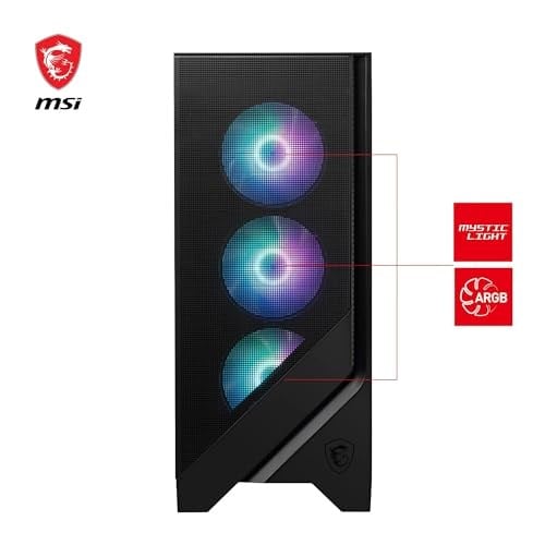MSI MAG FORGE 320R AIRFLOW Temperli Cam 4x120mm ARGB Fan ATX Gaming Bilgisayar Kasası - Seçenekler: 320R hava akışı, 120 A, 321R hava akışı
