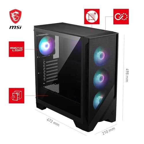 MSI MAG FORGE 320R AIRFLOW Temperli Cam 4x120mm ARGB Fan ATX Gaming Bilgisayar Kasası - Seçenekler: 320R hava akışı, 120 A, 321R hava akışı
