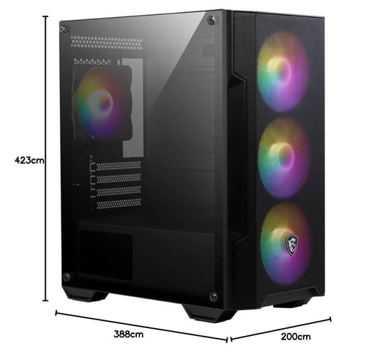 MSI MAG Forge M100A Akrilik Mesh 4x120mm Auto RGB Fan USB 3.2 Micro-ATX Tower Gaming (Oyuncu) Kasa