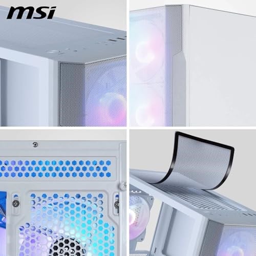 MSI MAG FORGE M100R WHITE TEMPERLI CAM 3X120MM 1X120MM ARGB FAN MATX GAMING BILGISAYAR KASASı