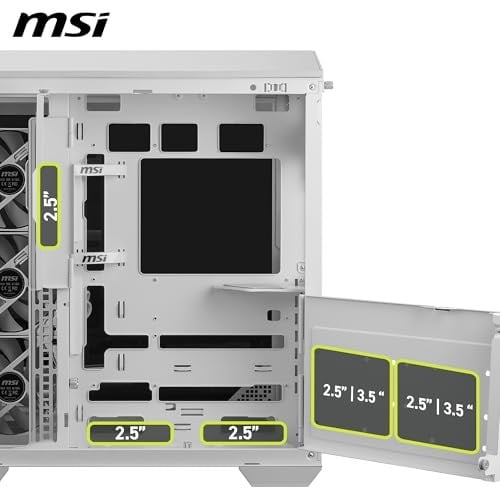 MSI MAG PANO 100R PZ WHITE Temperli Cam 3x120mm 1x120mm ARGB Fan ATX Beyaz Panoramik Gaming Bilgisayar Kasası - Seçenekler: 100R PZ Beyaz, M100R PZ Beyaz, 110R PZ Beyaz, 130R PZ Beyaz