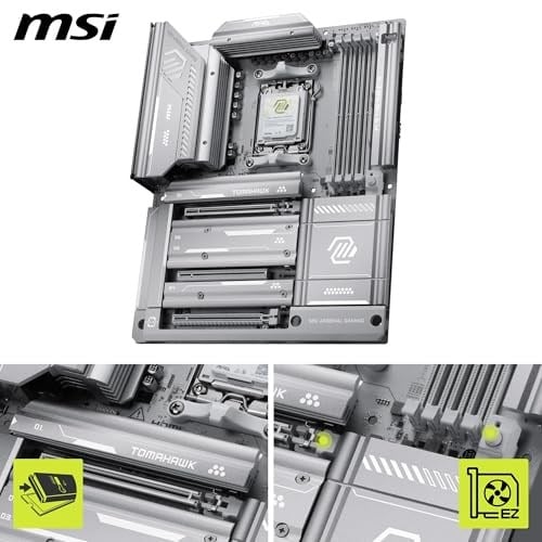 MSI MAG X870E TOMAHAWK MAX WIFI PZ AM5 DDR5 8400MHZ(OC) USB4 4x M.2 HDMI 2X DP 40 Gbps 5G LAN WIFI 7 RGB ATX