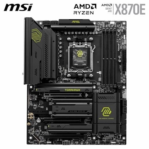 MSI MAG X870E TOMAHAWK WIFI Anakart, ATX - AMD Ryzen 9000/8000 / 7000 İşlemcileri, AM5-80A SPS VRM, DDR5 Bellek Arttırma 8400+ MT/s (OC), PCIe 5.0 x16, M.2 Gen5, Wi-Fi 7, 5G LANı destekler