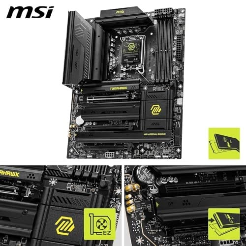 MSI, Mag Z890 Tomahawk Wifi Soket 1851 Ddr5 9200Mhz(oc) Usb 20Gbps 4Xm.2 2Xtb4 Hdmi Display 5G Lan Wifi 7 Atx, 7E32-001R
