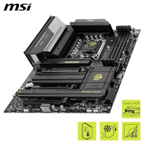 MSI, Mag Z890 Tomahawk Wifi Soket 1851 Ddr5 9200Mhz(oc) Usb 20Gbps 4Xm.2 2Xtb4 Hdmi Display 5G Lan Wifi 7 Atx, 7E32-001R
