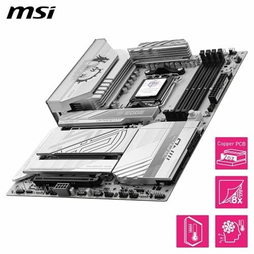 MSI MPG X870E EDGE TI WIFI AM5 DDR5 8400MHZ(OC) USB4 4x M.2 HDMI 5G LAN WIFI 7 RGB ATX