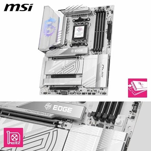MSI MPG X870E EDGE TI WIFI AM5 DDR5 8400MHZ(OC) USB4 4x M.2 HDMI 5G LAN WIFI 7 RGB ATX