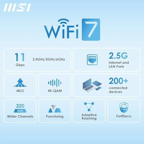 MSI NETWORK ROAMII BE PRO WIFI 7 MESH SYSTEM- 2 PACK