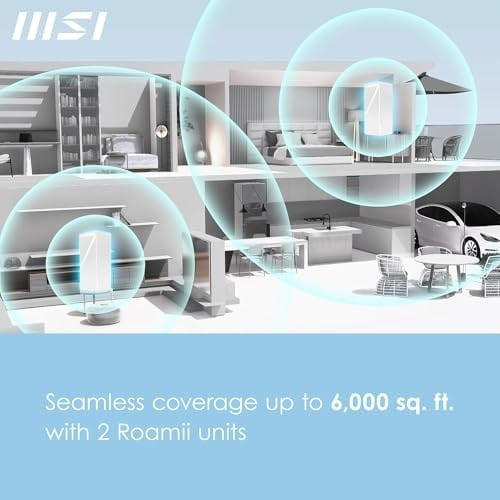 MSI NETWORK ROAMII BE PRO WIFI 7 MESH SYSTEM- 2 PACK