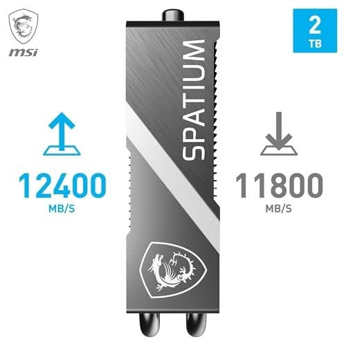 MSI SSD SPATIUM M570 PRO PCIe 5.0 NVMe M.2 2TB FROZR R:12400 W:11800
