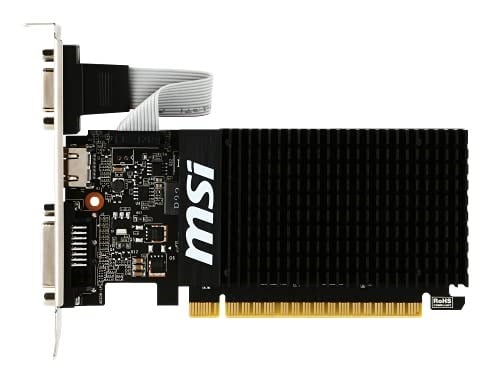 MSI VGA GT 710 2GD3H LP GT710 2GB DDR3 64b DX12 PCIE 3.0 x16 (1xVGA 1xDVI 1xHDMI) - Seçenekler: Tek., Tek kişilik