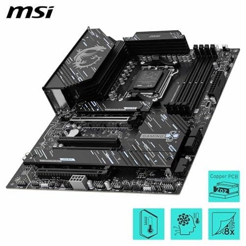 MSI X870 GAMING PLUS WIFI AM5 DDR5 8200MHZ(OC) 3x M.2 USB4 HDMI 5G LAN WIFI 7 RGB ATX