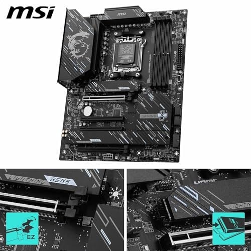 MSI X870 GAMING PLUS WIFI AM5 DDR5 8200MHZ(OC) 3x M.2 USB4 HDMI 5G LAN WIFI 7 RGB ATX