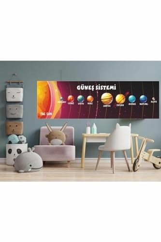 MSticker-Güneş Sitemi, Uzay Çocuk Bebek Odası Duvar Sticker