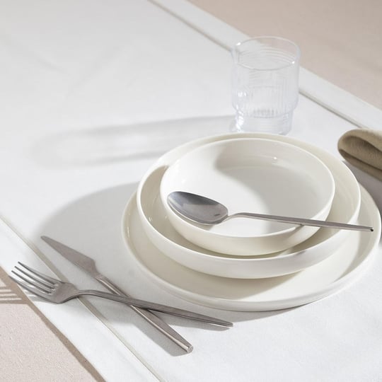 Mudo Home Ephesus White Çukur Tabak Seti̇ 22cm - 6li