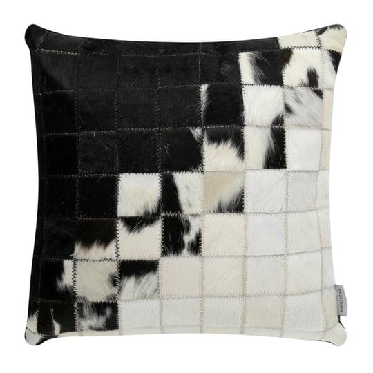 Mudo Home Lucas Deri̇ Kirlent Si̇yah Beyaz 45x45 Cm